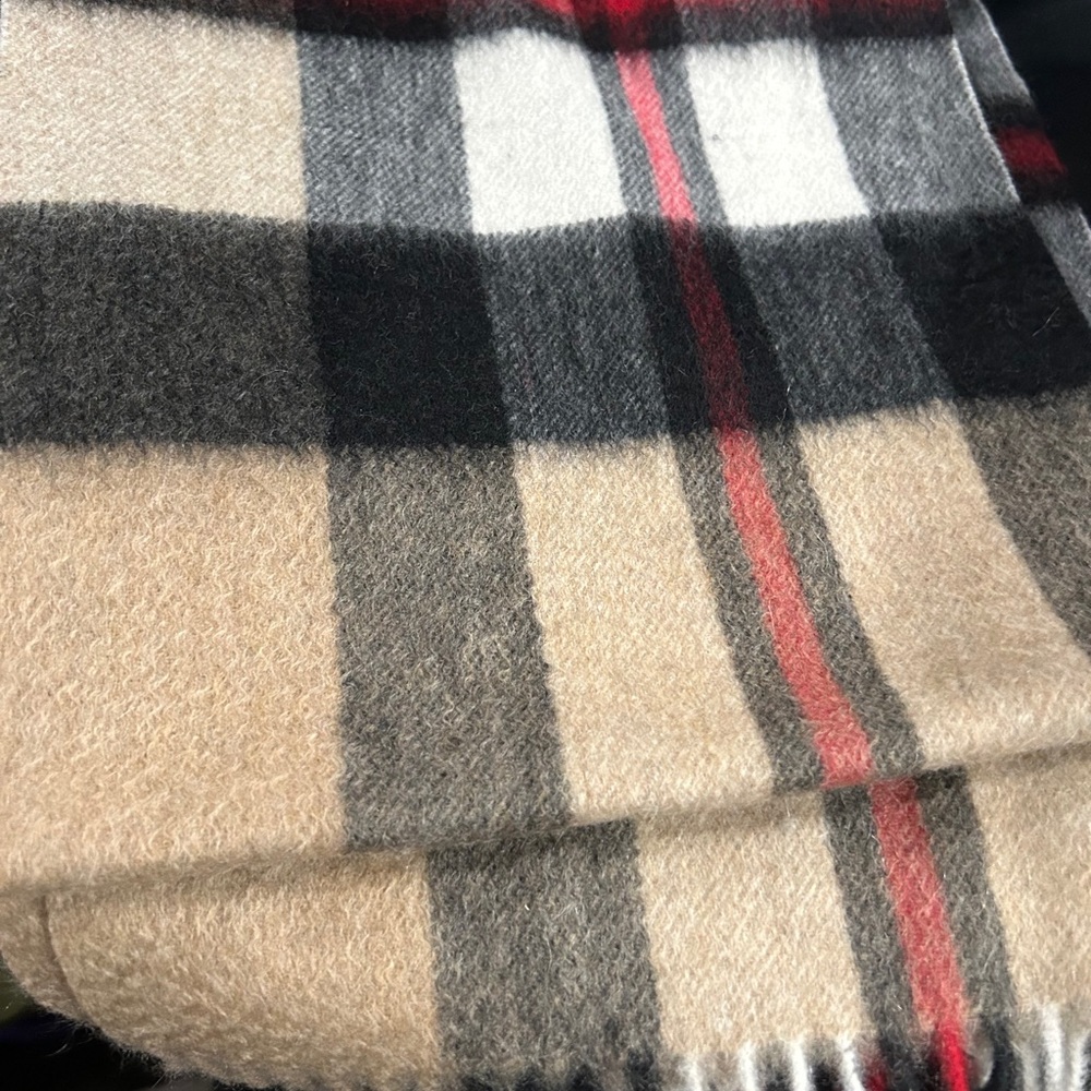 Phenix 100 cashmere Scarf in Black and Tan unisex